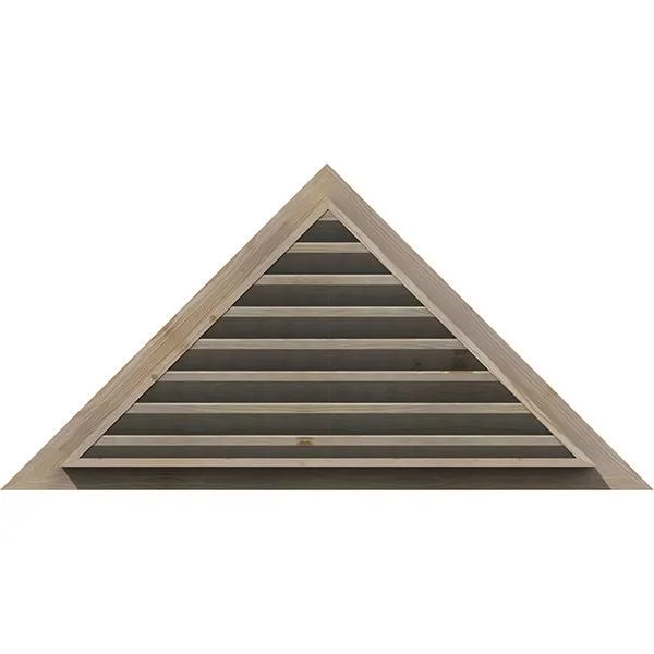 Ekena Millwork GVWTR60X2200SFPPI 60x22W x 22 1/2x22H Triangle Gable Vent (75x22W x 28 1/8x22H Frame Size) 9/12 Pitch: Primed, Fu
