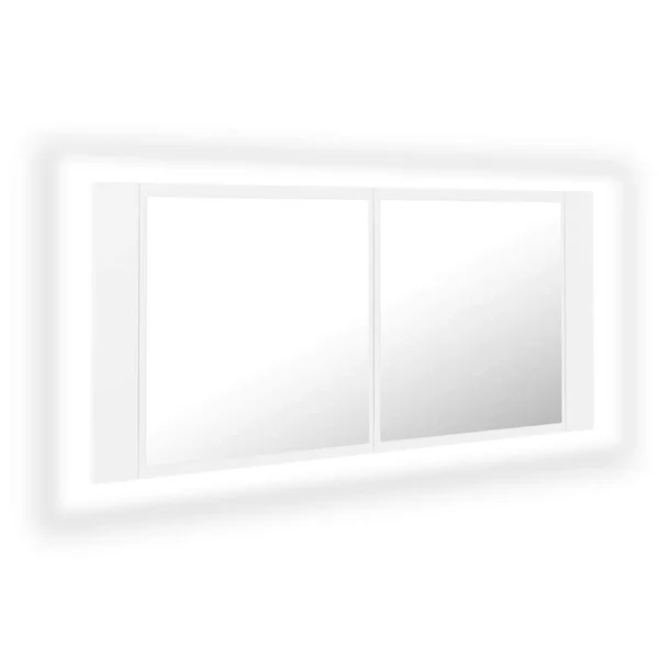 vidaXL LED Bathroom Mirror Cabinet Black 39.4x22x4.7x22x17.7x22 804981