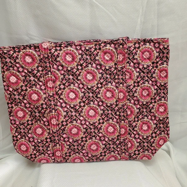 Vera Bradley Raspberry Medallion Iconic Vera Tote