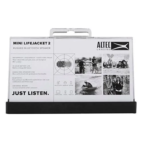 Altec Lansing Mini LifeJacket 2 IMW477-BLK Waterproof Speaker - Bluetooth - Black