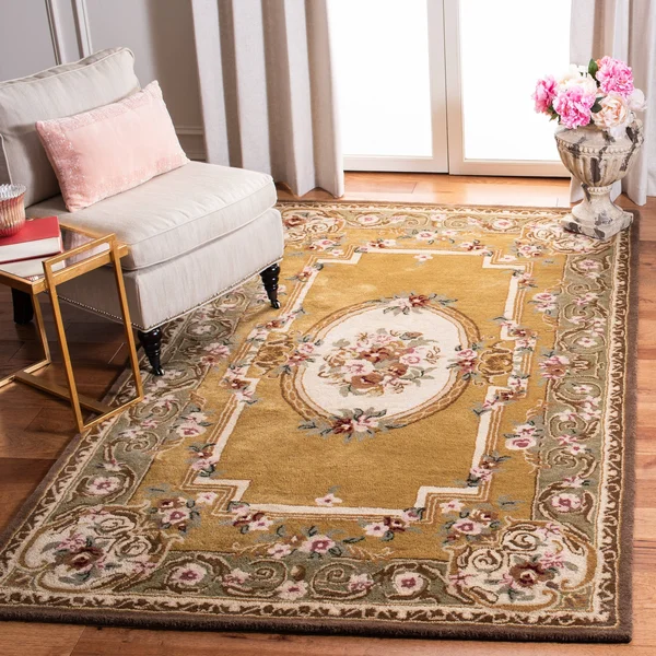 Safavieh 8&-3x22 x 11& Classic CL280A Light Gold - Green Rug