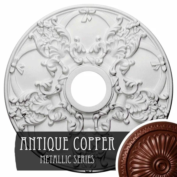 18 inchod x 3 1/2 inchid x 1 3/8 inchp Norwich Ceiling Medallion (Fits Canopies Up to 4 1/2 inch) - Hand-Painted Night Shade