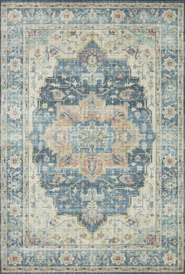 Loloi II Skye SKY-12 Ocean, Multi Rug, 6&0x22x6&0x22 - Round