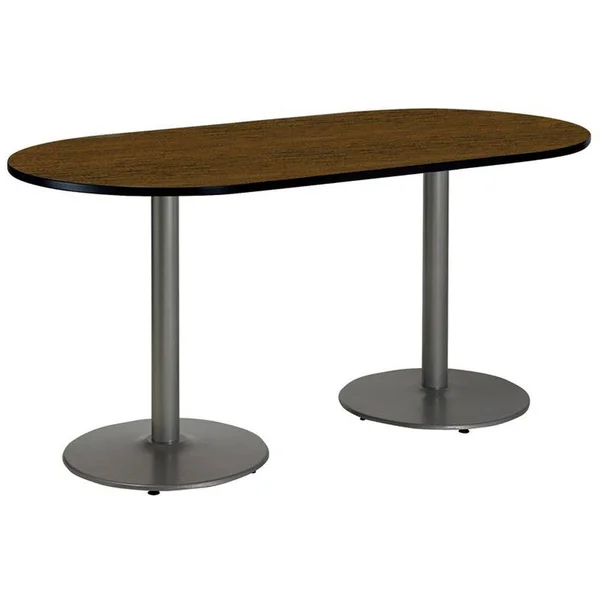 36x22 x 72x22 Racetrack Pedestal Table by KFI Seating