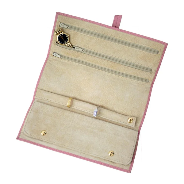 Royce Leather Jewelry Roll Ocean Blue