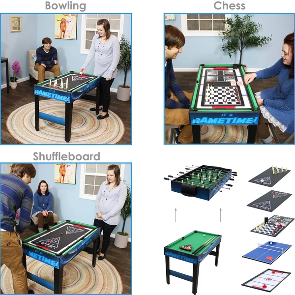 Sunnydaze Decor 40x22 10-in-1 Multi Game Table