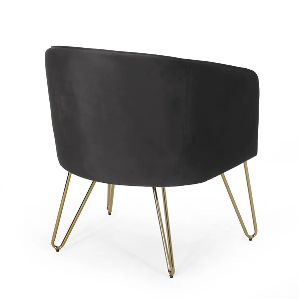 Grelton Modern Glam Velvet Club Chair with Hairpin Legs by Christopher Knight Home - 27.50x22 L x 24.50x22 W x 31.00x22 H - Gray