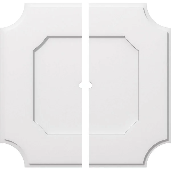 26 inchod x 1 inchid x 15 1/2 inchc x 1 inchp Locke Architectural Grade PVC Contemporary Ceiling Medallion, Two Piece