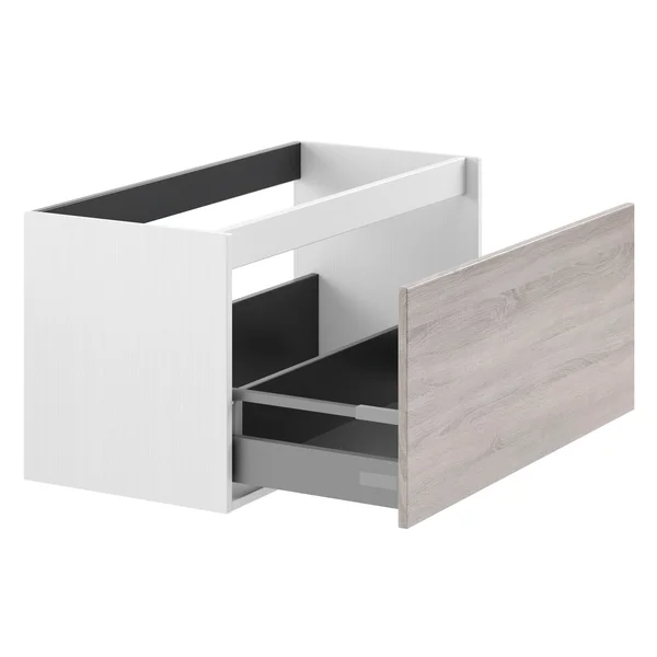 32x22 Bathroom Vanity Cabinet + Ceramic Sink - Tribeca, W 32 x H 20 x D 18 in RHD Weathered