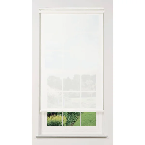 Linen Avenue Cordless 5% Solar Screen Standard Roller Shade - White 28 W x 78 H