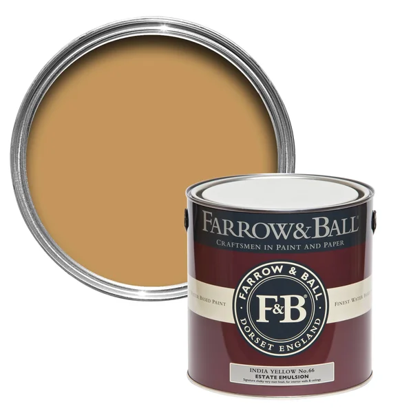 Farrow & Ball India Yellow Paint US Gallon Estate Emulsion No.66