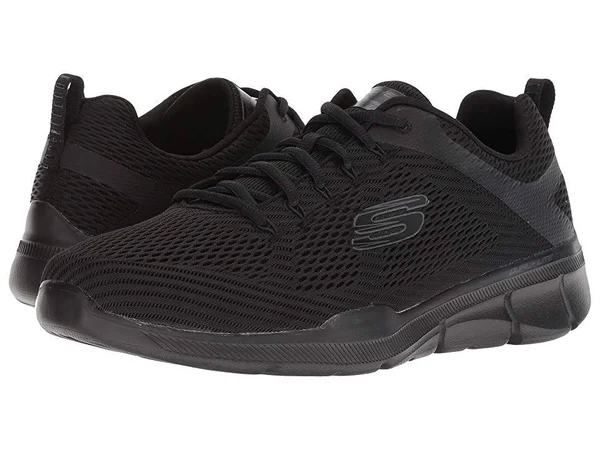 Skechers Men's Relaxed Fit: Equalizer 3.0 Sneakers, Black/Black, 6.5