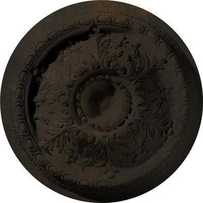 Ekena Millwork CM28STRUS 28x22OD x 2 3/4x22P Stockport Ceiling Medallion (Fits Canopies Up to 6 1/4x22), Hand-Painted Rust
