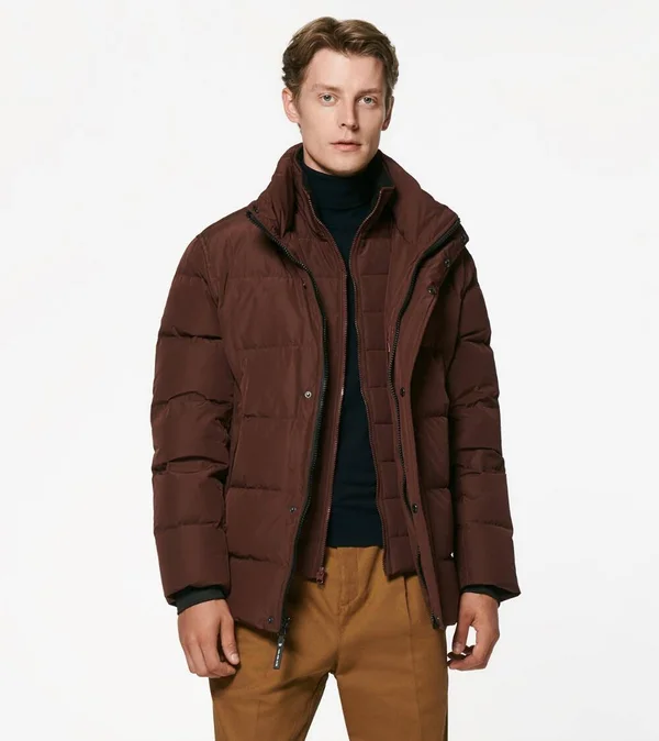 Marc New York Stratus Long-Sleeve Hooded Down-Filled Jacket - L