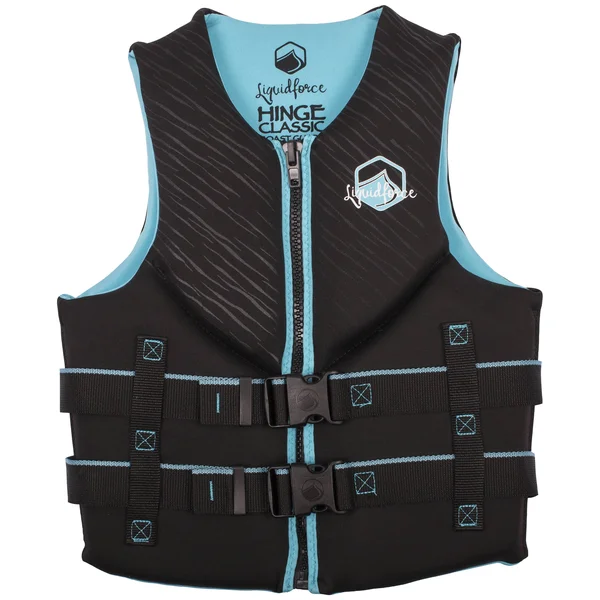 Liquid Force Women's Hinge Classic CGA Vest Black - Aqua-Medium