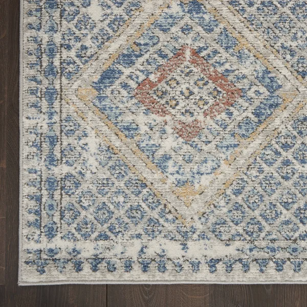Nourison Concerto CNC16 Area Rug, Blue/Ivory, 2&2x22 x 10&