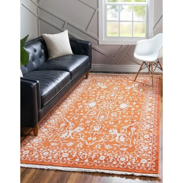 Unique Loom Olympia New Classical Area Rug - 9& x 12& Terracotta