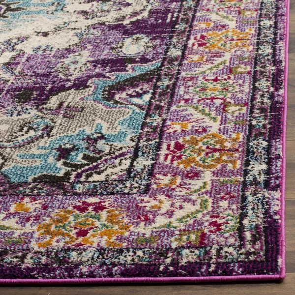 Safavieh MNC243L Monaco Violet - Light Blue Area Rug - 8& x 10&