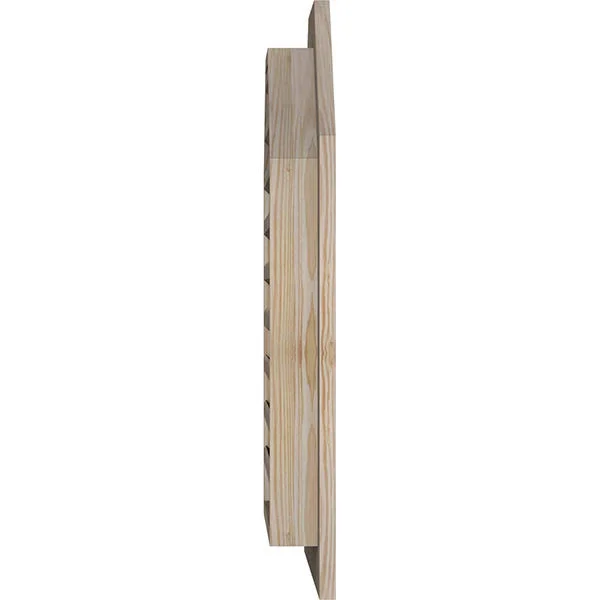 Ekena Millwork GVWOT18X2201SFUPI 18x22W x 22x22H Octagonal Top Gable Vent (23x22W x 27x22H Frame Size): Unfinished, Functional