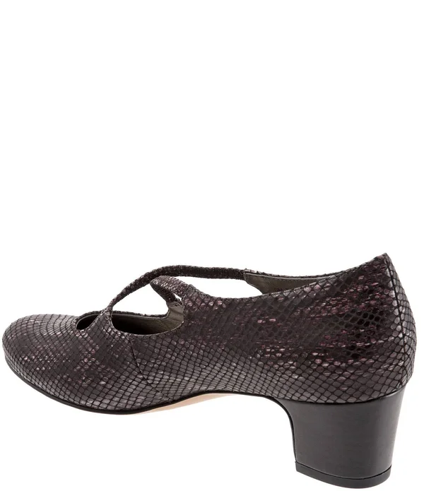Trotters Jamie Pumps - Women's, Navy Snake, Size: 5.5