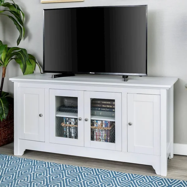 Walker Edison Furniture TV Cabinet for Most TVs Up to 55x22 White