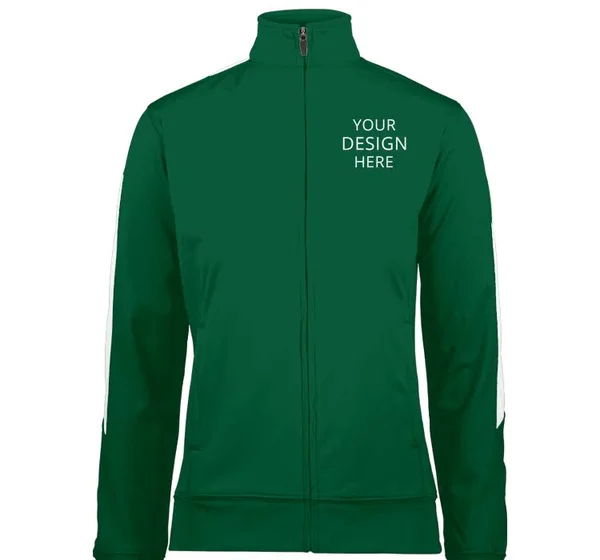 Custom Embroidered Augusta Women's Ladies Medalist Jacket 2.0, Size: Xs, Dark Green/White