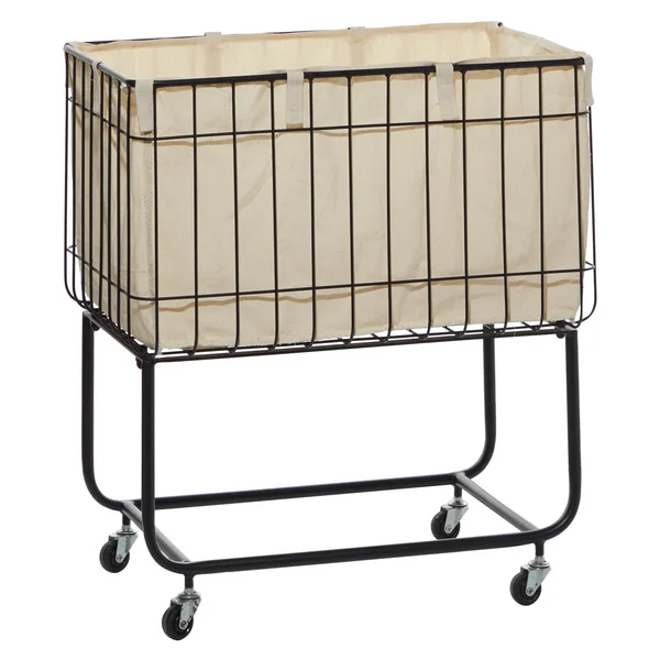 24 in. Multi Colored Metal Contemporary Storage Cart