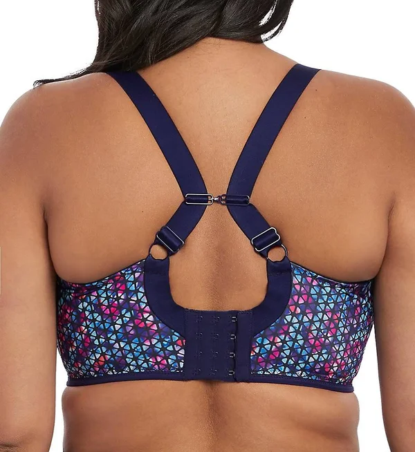 Elomi Energise Underwire Sports Bra with J Hook - Navy Geo
