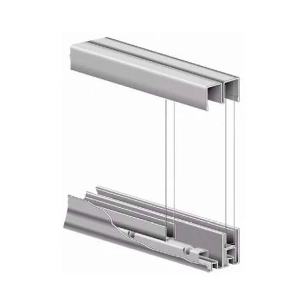 Knape and Vogt P992 5 60 inch Long Sliding Cabinet Door Track - Zinc - Gray