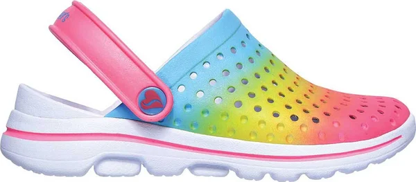 Girls& Skechers Foamies GOwalk 5 Play by Play Clog, Kids, Size: 11.5, Multi