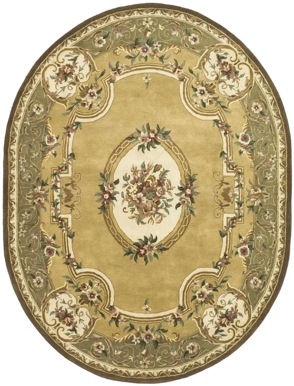 Safavieh 8&-3x22 x 11& Classic CL280A Light Gold - Green Rug
