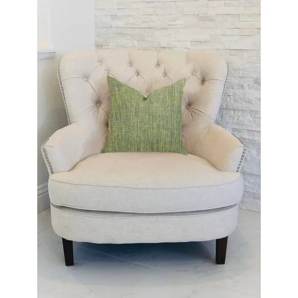 Plutus 26x22 x 26x22 Mango Bliss Luxury Throw Pillow in Green and Yellow Tones
