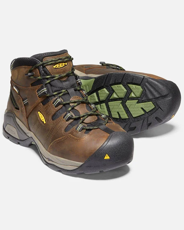 Keen Men's Detroit XT Waterproof Steel Toe Work Boots, Brown