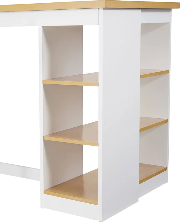 Progressive Furniture Christy Counter Storage Table - Oak/White