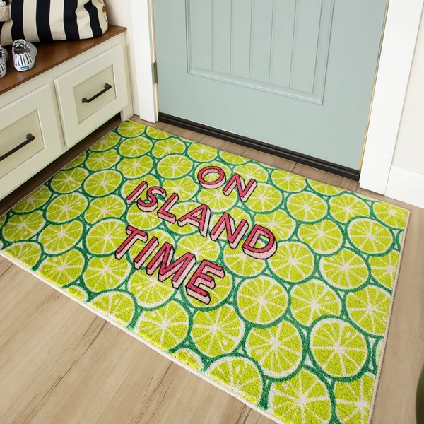 Mohawk Home on Island Time Lime Green Mat - 30.0x22 x 50.0x22