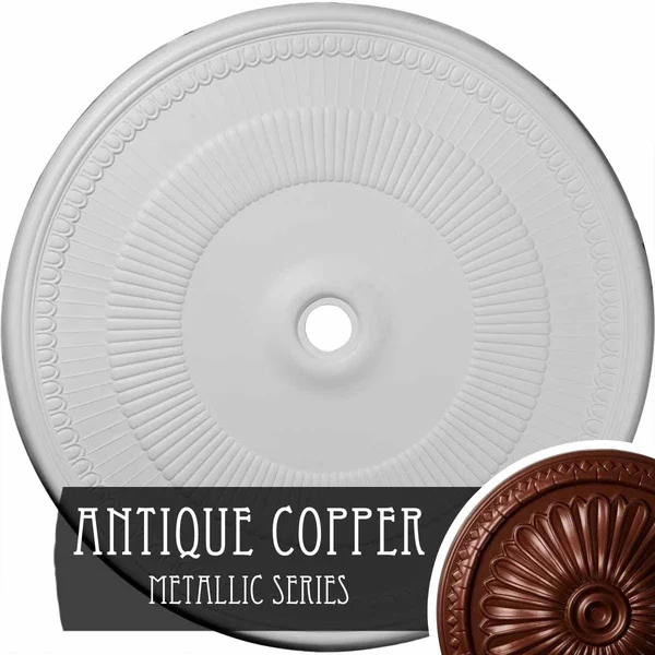 Ekena Millwork CM51NEACS 51 1/8x22OD x 3 5/8x22ID x 1 1/2x22P Nevio Ceiling Medallion (Fits Canopies Up to 4 3/4x22) - Hand-Paint