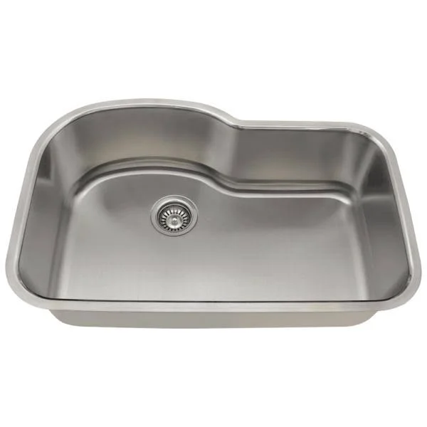 Mr Direct 346 Offset Single Bowl Stainless Steel Sink