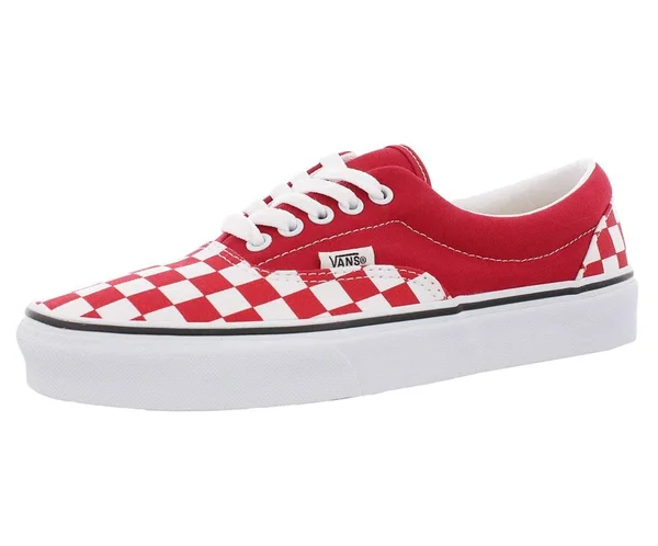 Vans Era (Checkerboard Racing Red/True White) Men's Skate Shoes-10