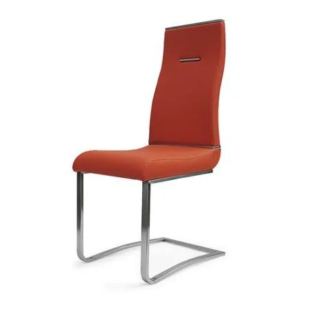Mcclain Tufted Upholstered Side Chair (Set of 2) Orren Ellis Upholstery Color: Vibrant Orange, Leg Color: Chrome