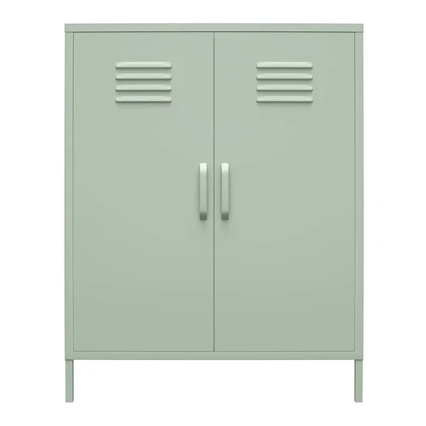 RealRooms Shadwick 2 Door Metal Locker Storage Cabinet - Multiple Colors, Green DE03824