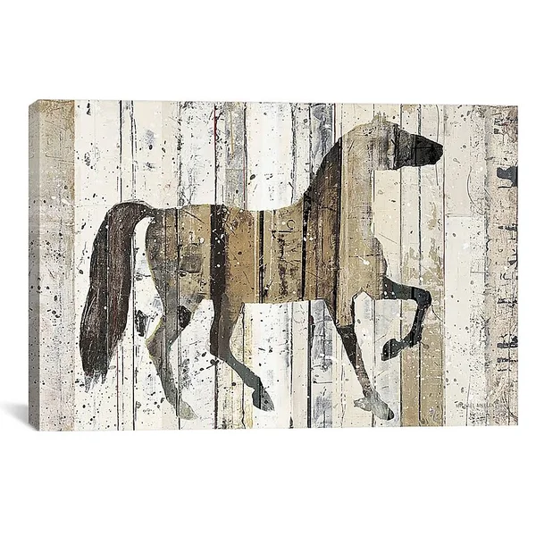 iCanvas Dark Horse Extra-Deep 18x22 x 12x22 Canvas Wall Art Multi