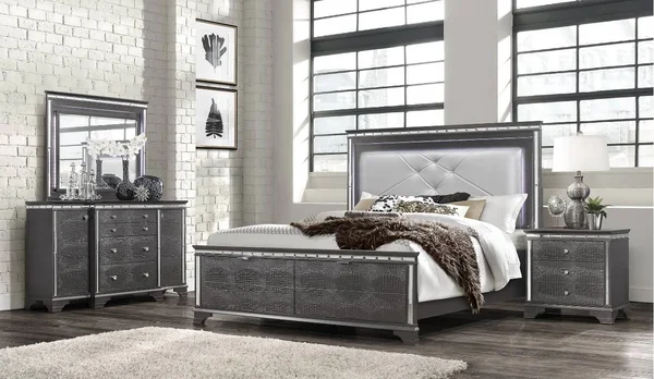 Global Furniture USA Penelope Metallic Grey Chest
