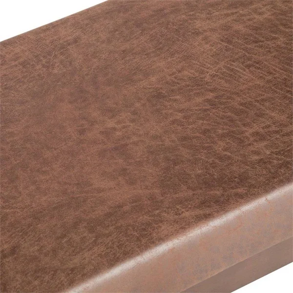 Simpli Home Chanelle Mid Century Ottoman Bench - Umber Brown