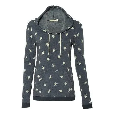 Alternative - New Artix - Womens Athletics Eco-Fleece Hooded Sweatshirt - Women's, Size: Medium, Blue