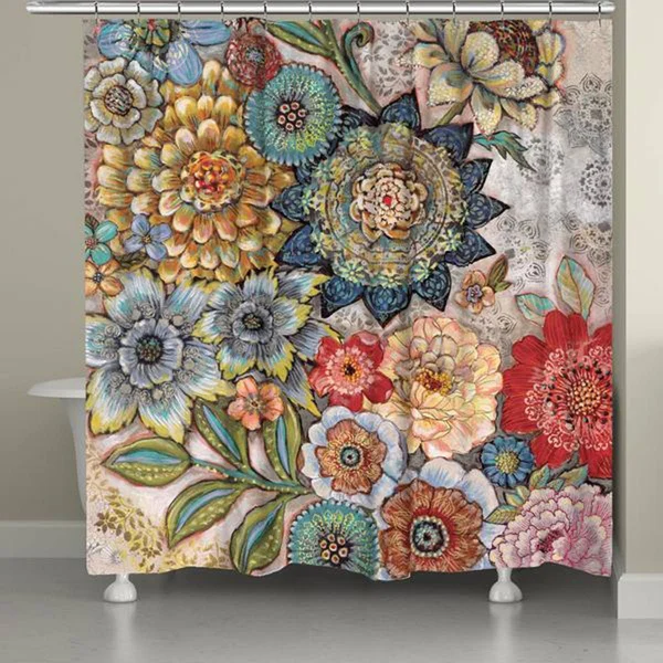 Laural Home Boho Bouquet Shower Curtain Multi