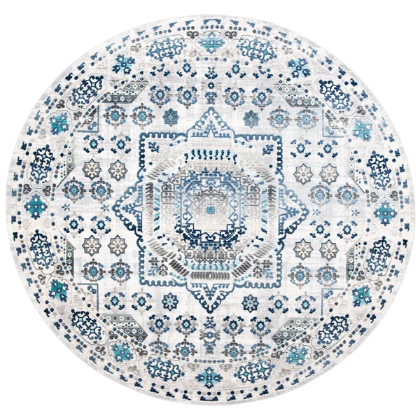Safavieh Aria Vintage - Grey/Cream Rug - 6&7x22 x 6&7x22 Square, Gray