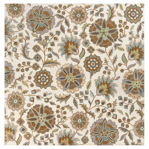 Denim/Aqua (Blue/Blue) Alstonia Botanical Area Rug (4& Square) - Surya