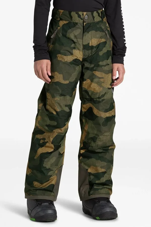 The North Face Boys& Freedom Insulated Pant - British Khaki Waxed Camo Print, L