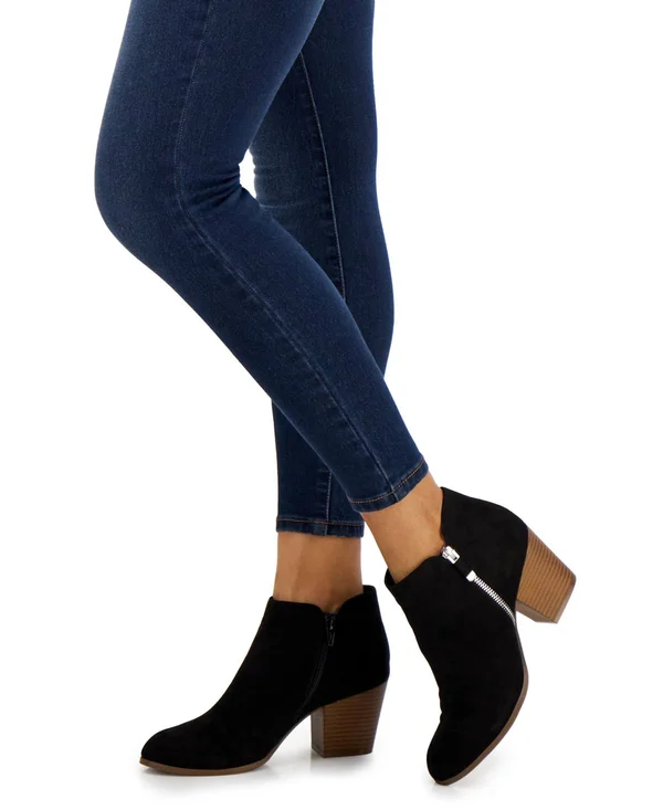 Style & Co Masrinaa Ankle Booties, Created for Macy&s - Grey Leopard - Size 8.5M
