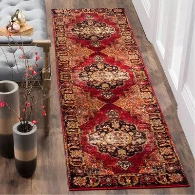 Fitzpatrick Red Area Rug Bloomsbury Market Rug Size: Runner 2&2x22 x 18&